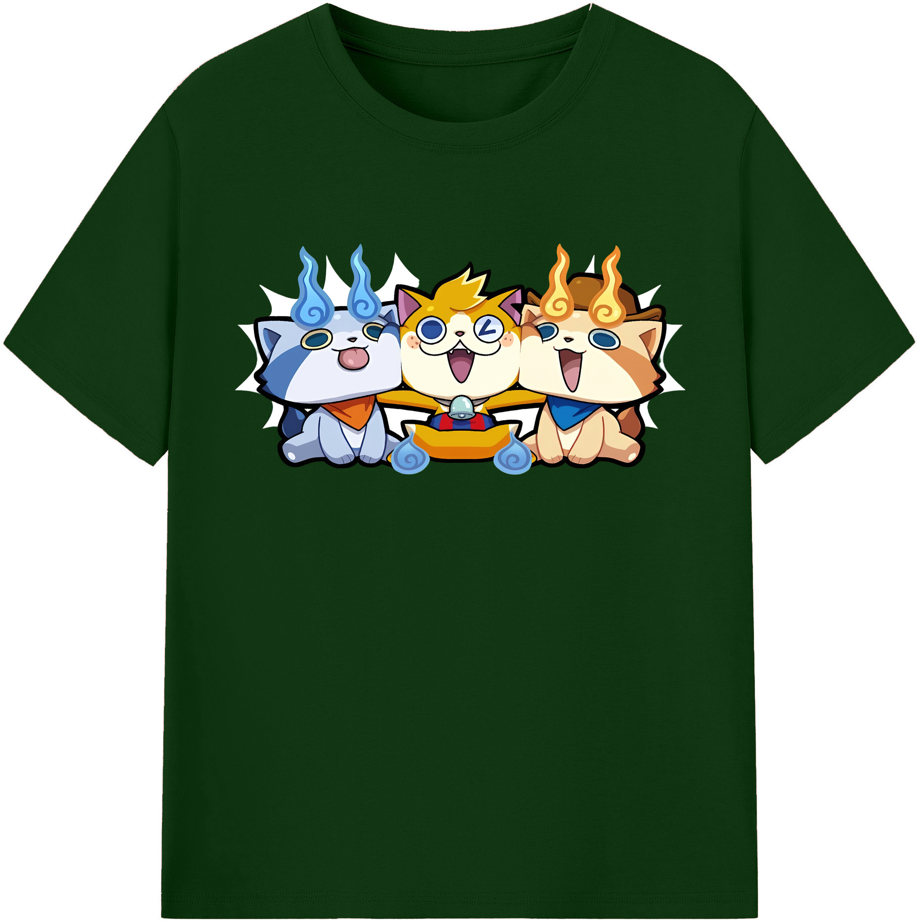 （画像用） 妖怪ウォッチ Yo-kai Watch 綿100％半袖Tシャツ（フロントプリント）